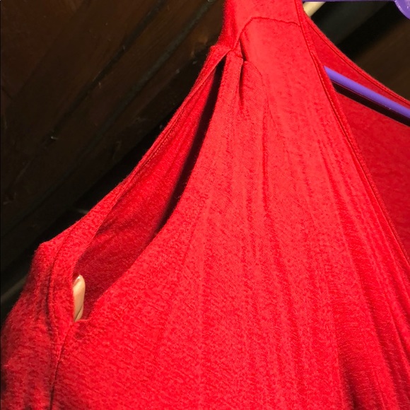 Red Wrap Top - Picture 2 of 5